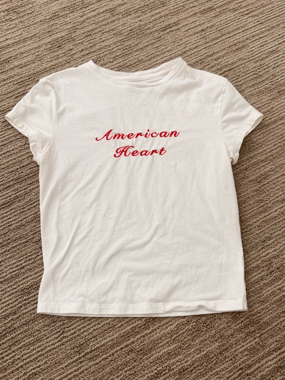 wild fable White Tee with Red Script Logo